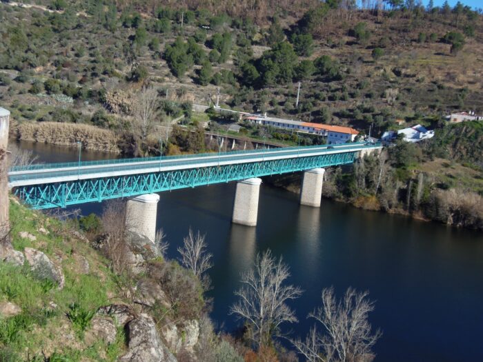 Belver Steel Bridge over the Tagus River