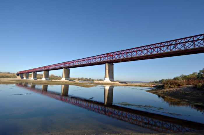 Chamusca Steel Bridge over the Tagus River